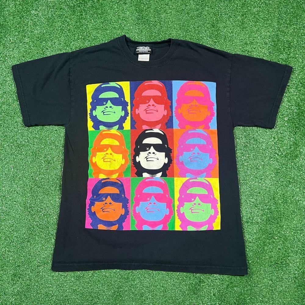 Vintage Eazy E Rap T Shirt Mens M Black Pop Art Graphic NWA Hip Hop Warhol Style